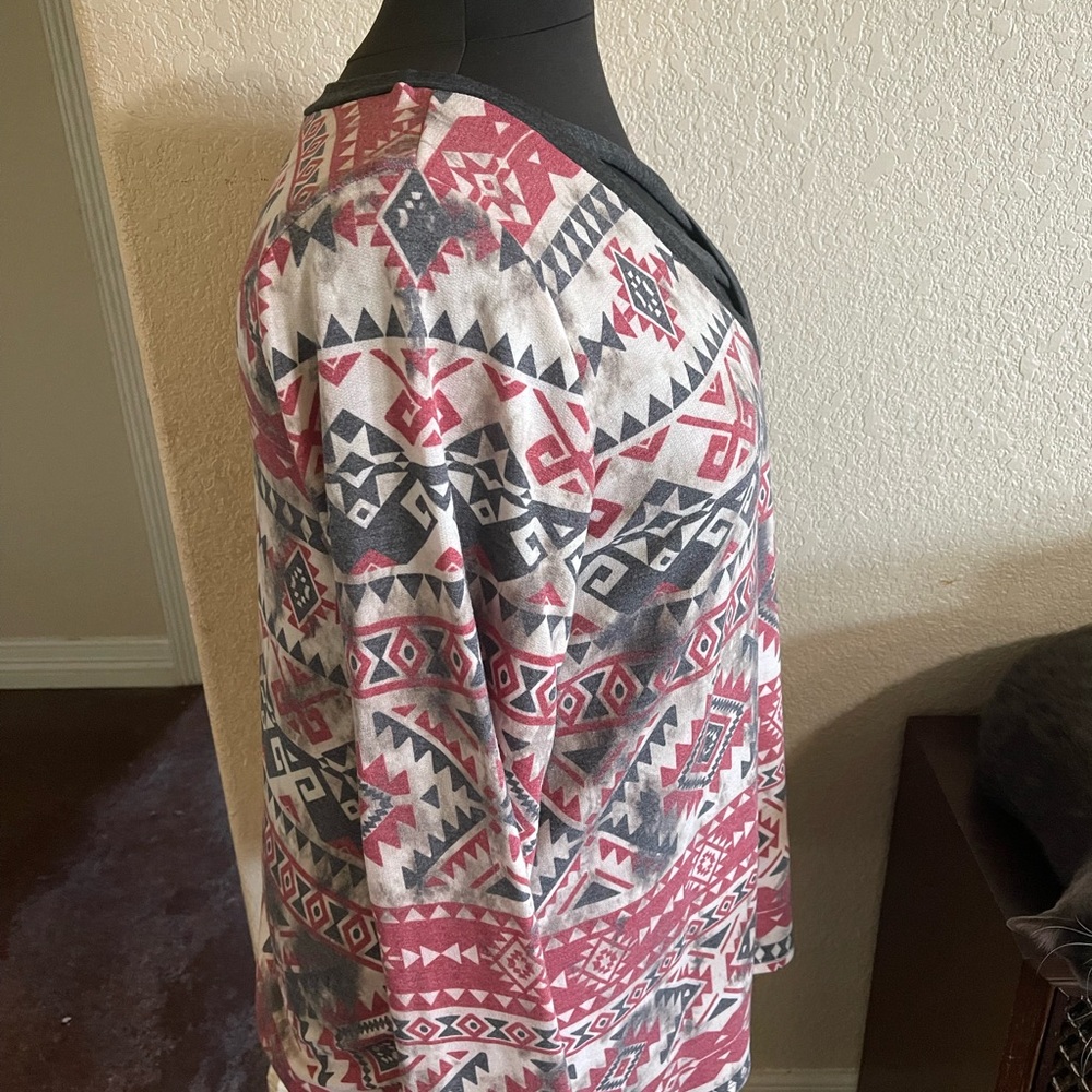 Heimish Aztec V-Neck Top - Picture 2 of 4